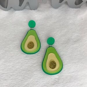 Green Avocado Earrings